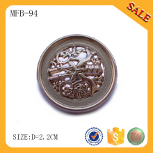 MFB94 Shanks en alliage de zinc, bouton de couture logo gravé